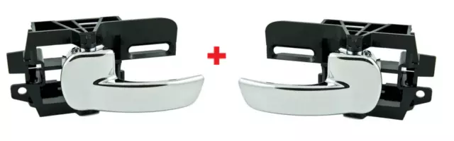 LOT DE 2 POIGNEE DE PORTE INTERIEUR G+D pour NISSAN QASHQAI (2007- ) CHROME