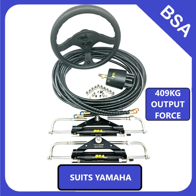 Twin Hydraulic Boat Outboards Steering Standard Wheel Suits Yamaha 409KG OUTPUT