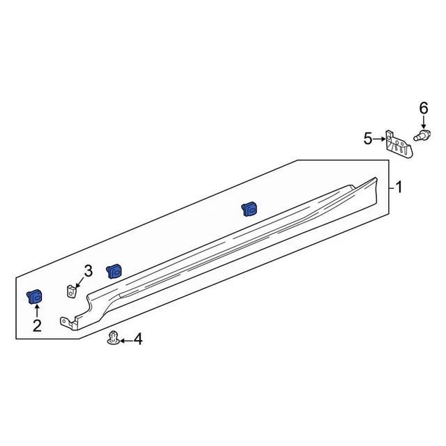 Honda 91504SP1003 Rocker Panel Molding Clip