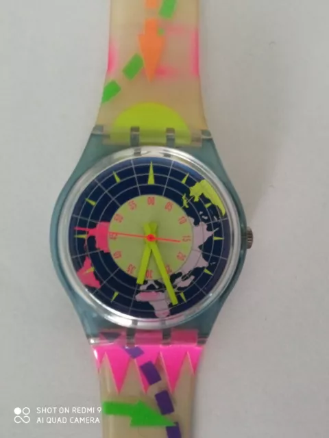 Swatch Gent Gn121 North Pole 1992 Nuovo Funzionante Vintage Da Collezione