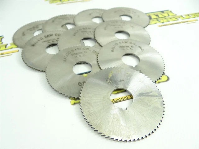 10 New & Used Hss Screw Slotting Saws 2-3/4" X .064" X 3/4" Brown & Sharpe Malco