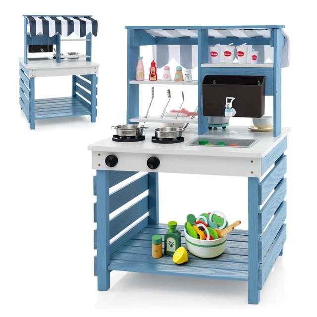 Cuisine Jouet 3-en-1 Bois - Machine à Café, Four, Grill - Jeu D'imitation Enfant 3-8 Ans - Robotime