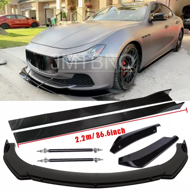 For Maserati Ghibli Side Skirt Front & Rear Bumper Lip Splitter Spoiler Rods