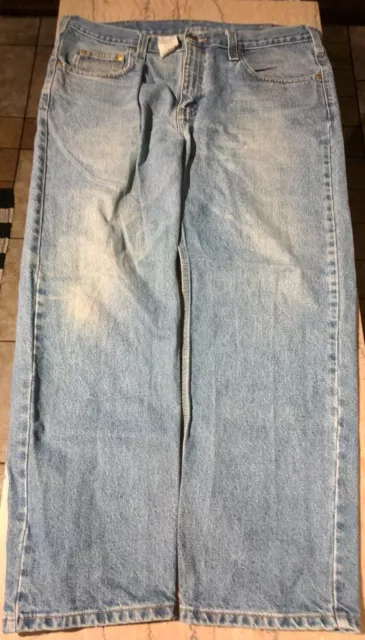 VINTAGE CARHARTT Denim Jeans Mens 38 30 Traditional Fit Baggy Skater ...