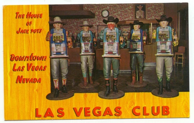 Las Vegas Club The House Of Jack Pots Casino Fremont ST NV Postcard Nevada