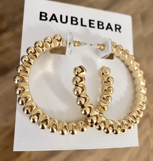 baublebar earrings Dotted Hoops Gold Tone