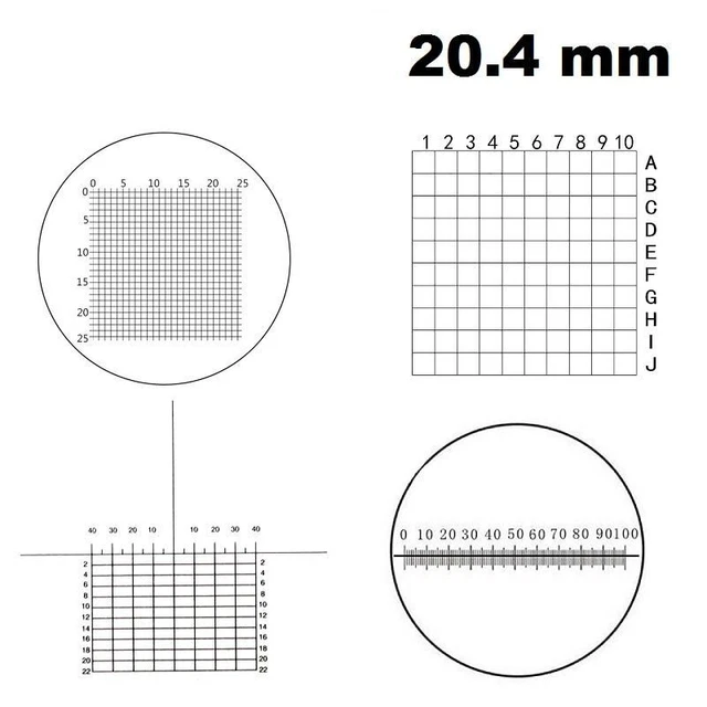 Microscope Eyepiece Micrometer Optical Glass Reticle Cross Ruler Grid Scale