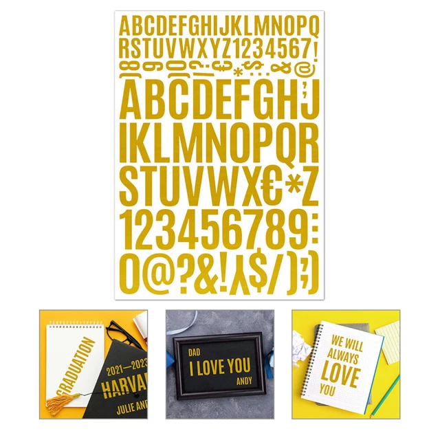 9 Feuilles D'autocollants De Lettres Autocollants Numéros Alphabet Lettre De Nombre Lettres Et