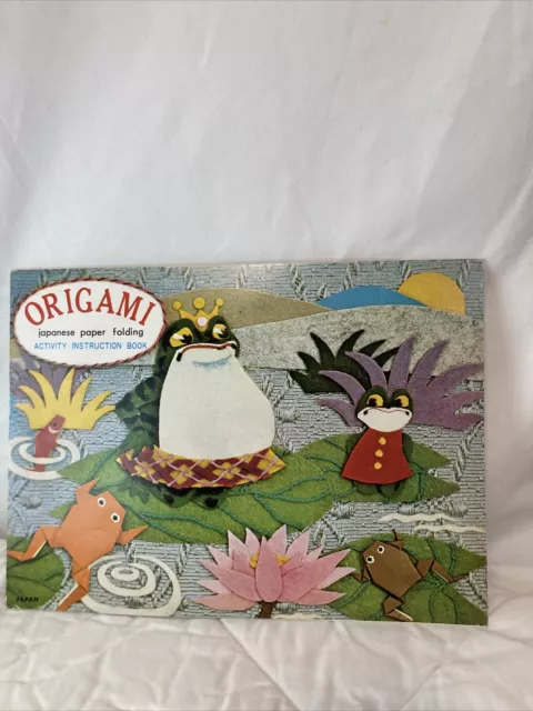 Libro de instrucciones de actividades plegables de papel japonés de origami vintage A. Shiko RARO