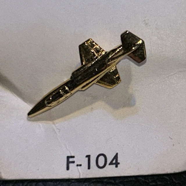 USAF LOCKHEED F-104 Starfighter Fighter Jet Pin Tie Tack Cold War 1960s ...