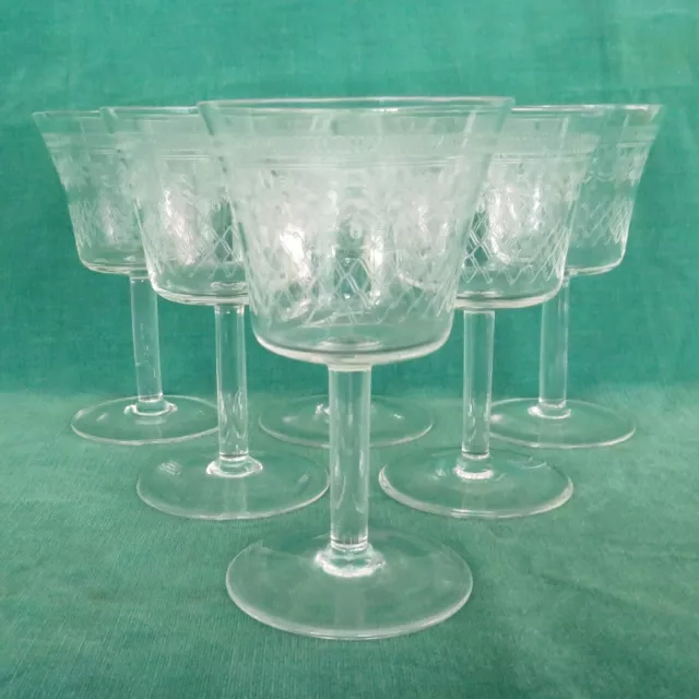 Vintage Edwardian Pall Mall Liqueur Glasses (6)