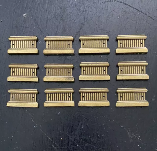 12 Vintage Brass Toned Ormolu Furniture Leg Foot Clock Decorative Mount Hardware