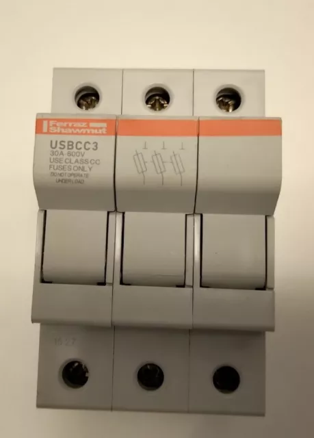 Ferraz Shawmut usbcc 3 30A 600V SCATOLA PORTAFUSIBILI Fusibile di classe CC
