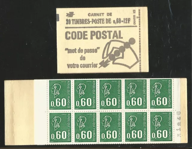 Bequet variété sans PHOSPHORE 1815c 20ex carnet 1815-C2 cote 300€ ★★ nfs sans ch