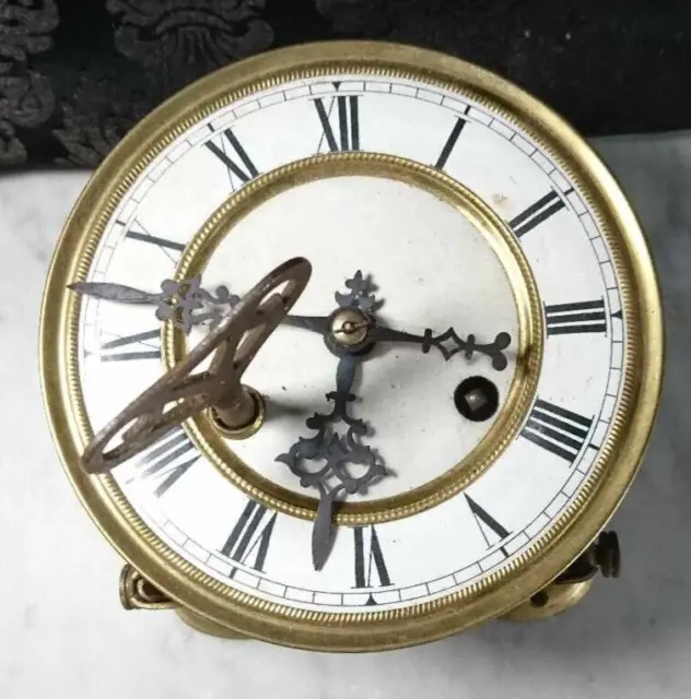 Ancien Mécanisme Horlogerie Mouvement Pendule en Laiton