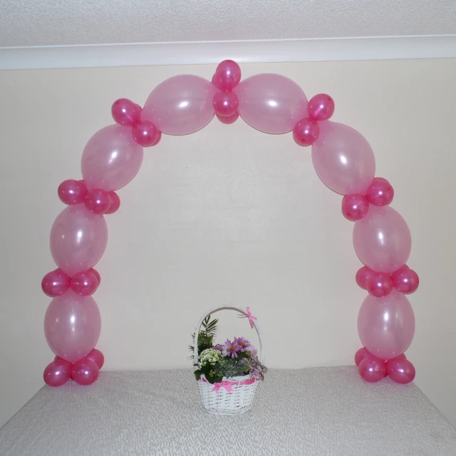 Baby Girl Christening Dove 11" Pearlized Pink Latex Party Balloons - 6