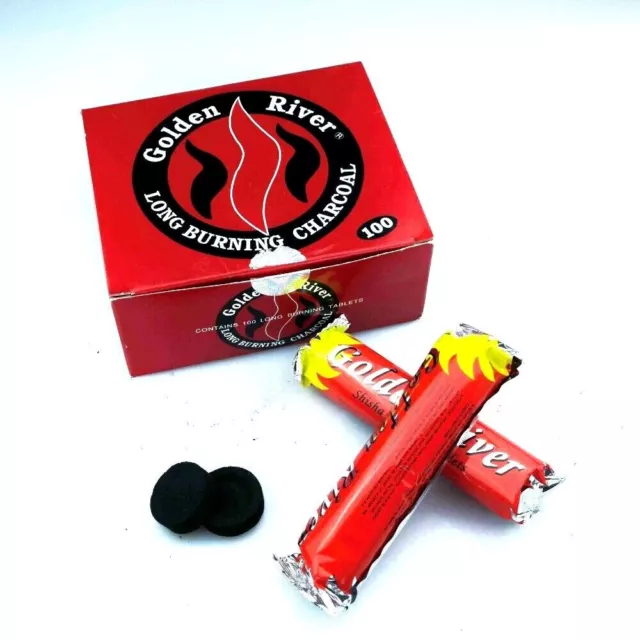 100 Carboni SHISHA Carboncini Carbone narghilè per SHISHA narghile charcoal