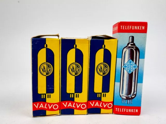 4x ECF80 Röhre NOS OVP Valvo & Telefunken Oszillator Mischer Röhrenradio Radio