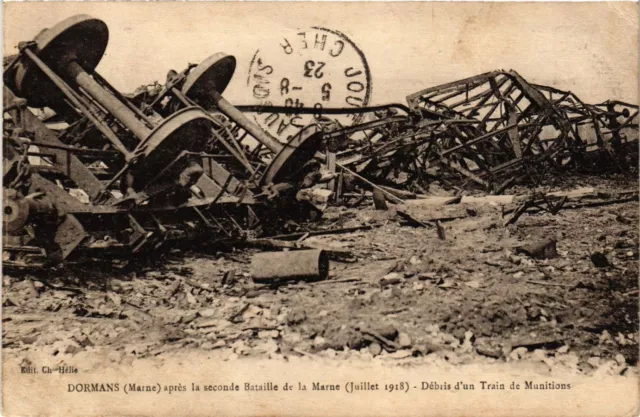 CPA AK Military - Dormans - Debris from an Ammunition Train (697145)