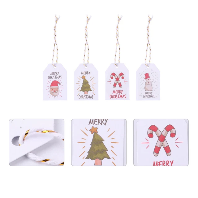 Etiqueta Tarjeta de Regalo Decoración de Vino Tarjetas de Mensaje de Navidad Tarjeta de Invitación