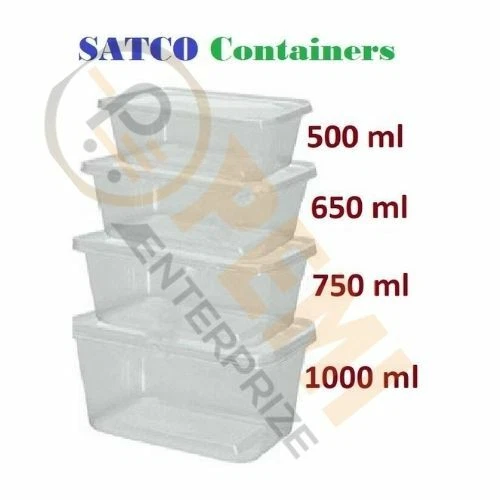 SATCO PLASTIC FOOD Containers With Lids Microwave Safe 500Ml 650Ml