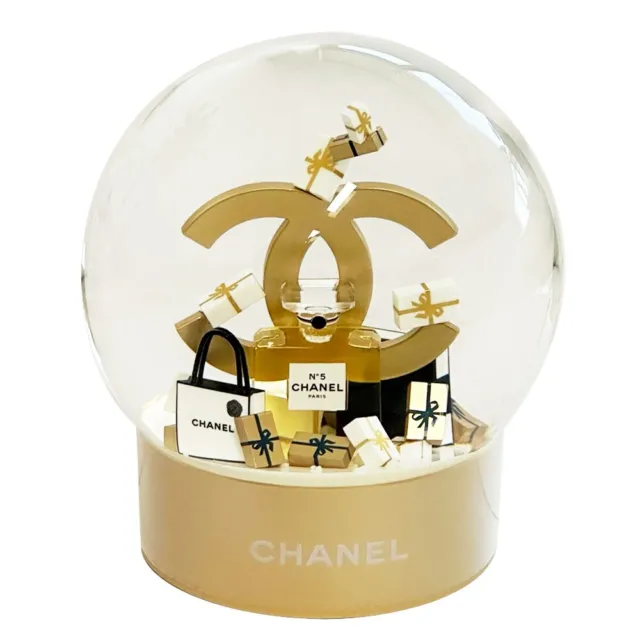 Chanel Gold Limited Ediction 2024 Snow Globe, Schneeparfüm Globe, Perfume Detail