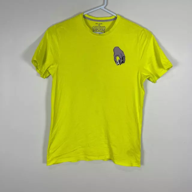 Volcom Yellow Casual Crew Neck Logo Cotton Tee T Shirt Men's Large L