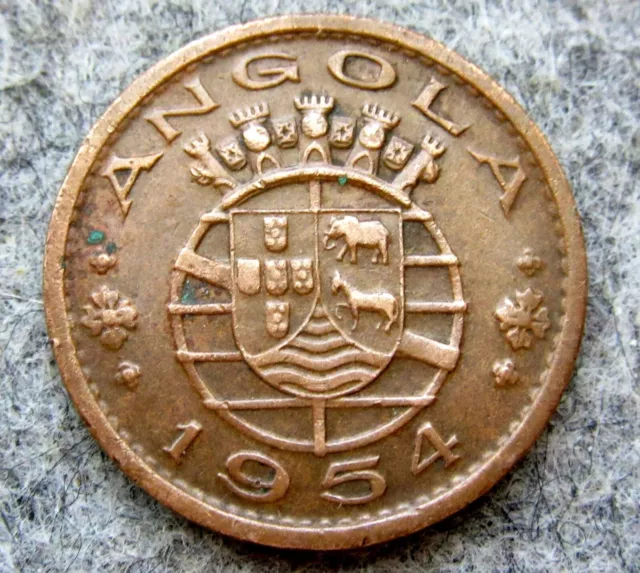 Angola Portuguese Colonial 1954 50 Centavos