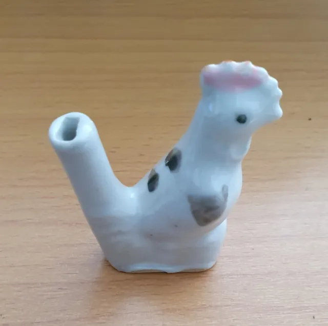Vintage Clay Pottery Rooster Whistle