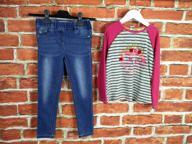 Girls Bundle Age 5-6 Years M&S White Stuff Pullover Tee Jean Jeggings Pink 116Cm