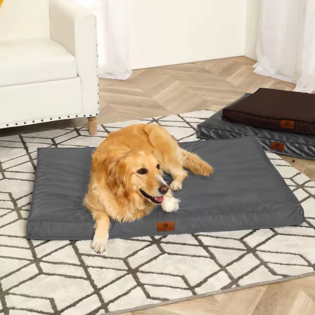 Gray Super Soft Medium Large Jumbo Dog Beds Orthopedic Memory Foam Pet Mattress 2