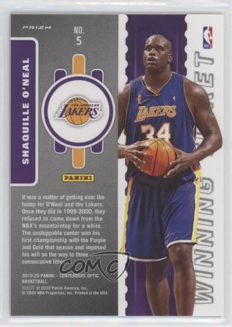 2019 Contenders Optic Winning Tickets Red Cracked Ice Prizm Shaquille O'Neal HOF 2