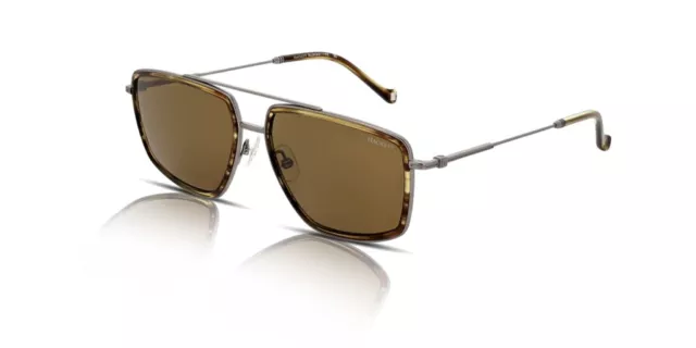 Hackett sur Mesure HSB-919 Homme Lunettes de Soleil 505 Brillant Klaxon/Marron