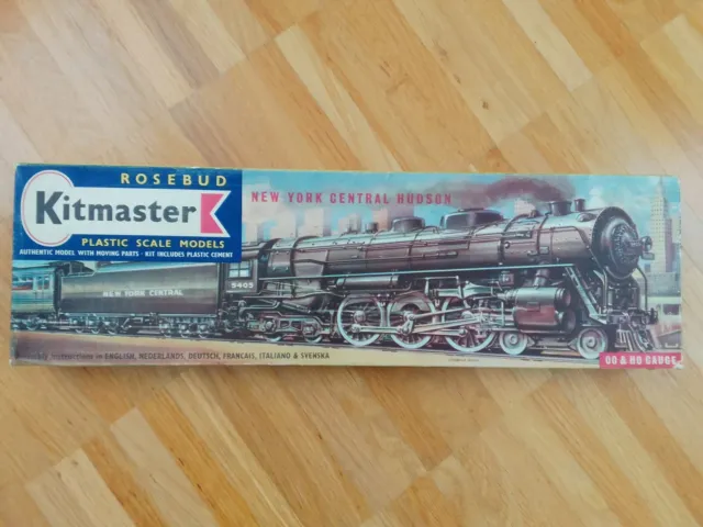 Kitmaster H0 / 00 Bausatz Dampflok Hudson USA Tender angefangen.. Selten ! 60er