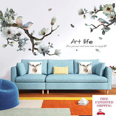 Wall Sticker Flower Decal Birds Tree Branch Vinyl Mural Art Kids Room Home Decor
