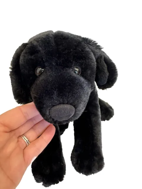 VTG Realistic Animal Alley Black Lab Puppy Dog Plush Stuffed Animal 12”Toys R Us
