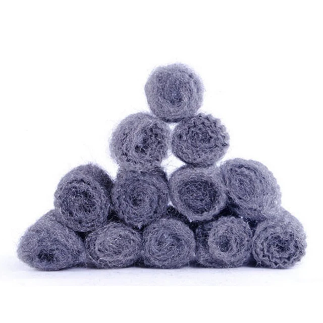 3Pcs Home Kitchen Steel Wire Wool Cleaning Ball For Polishing Cleaning Removing
