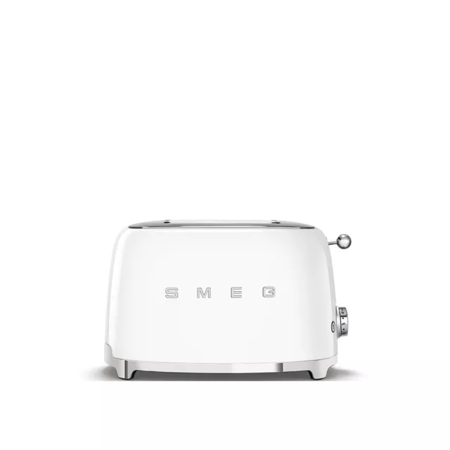 Smeg Retro Style 2 Slice Toaster in White | TSF01WHUK | Brand new