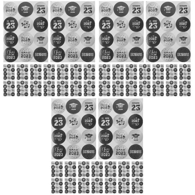 60 PCs Abschluss 2023 Themenversiegelungsetiketten Klasse von 2023 Grad Bag
