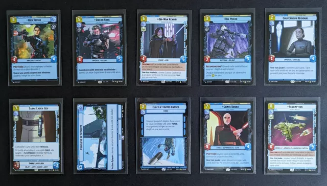 Star Wars Unlimited Lot De 10 Rares NM FR Sans Doubles