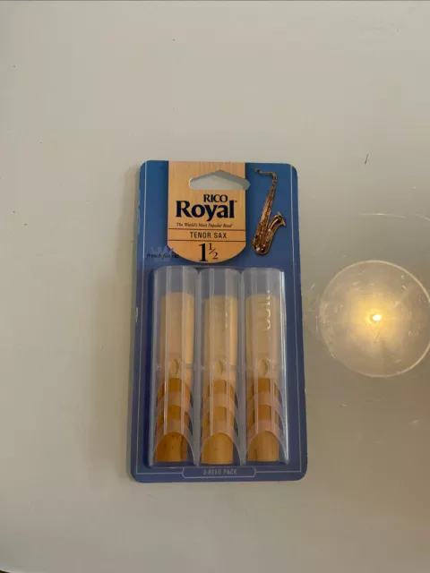 D'Addario Rico Royal 1.5 Strength Reeds for Tenor Sax (Pack of 3)