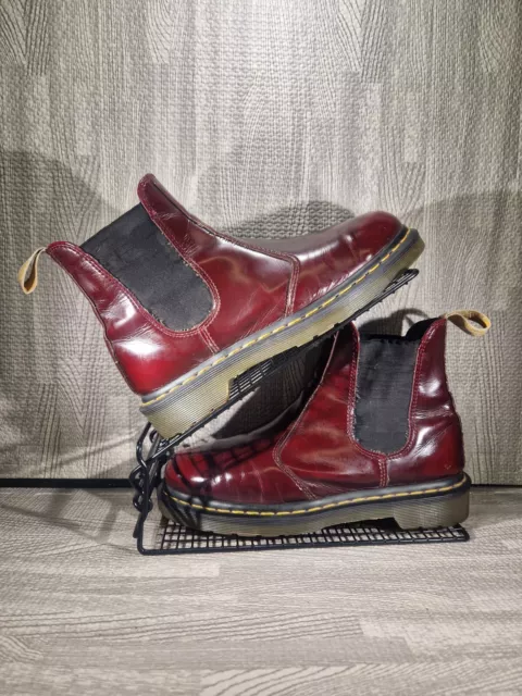 DR. MARTENS 2976 VEGAN cherry arcadia chelsea boots uk Size 6 Preowened Cond 59.99 PicClick UK