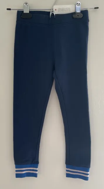 Gymboree Kids Girls Lightweight Pull On Striped Cuff Stretchy Pants Navy S NWT