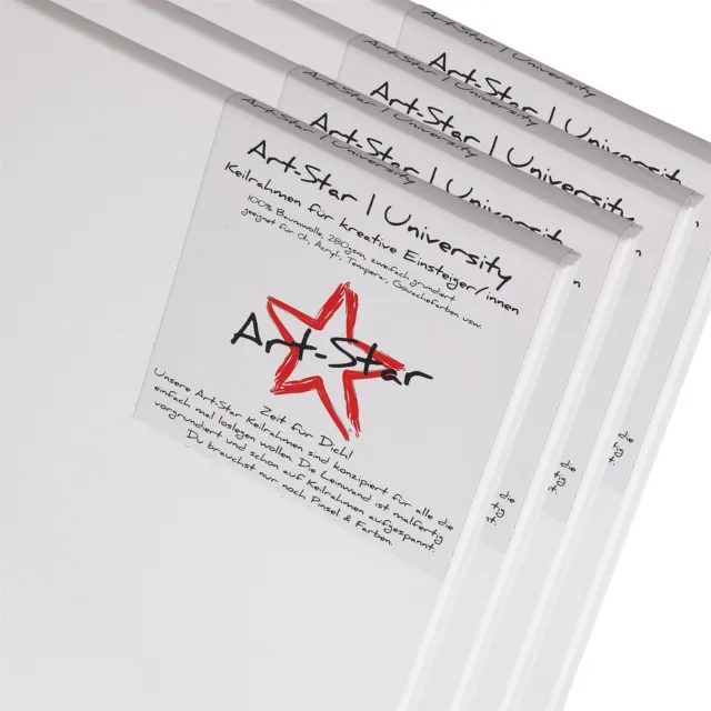 4x ART-STAR UNIVERSITY KEILRAHMEN 50x70cm | Leinwände auf Keilrahmen bespannt