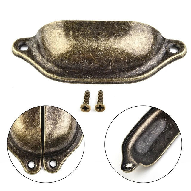 10* Cup Handles or Knob Pulls Antique Brass Finish for Kitchen Drawers Doors 10* Cup Handles or Knob Pulls Antique Brass Finish for Kitchen Drawers Doors