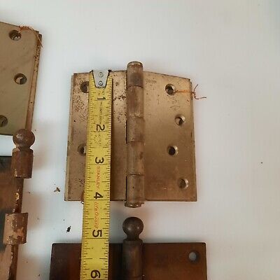 Vintage Antique Steel Hinges Hinge Pins Lot of 7 Multiple Finish 3