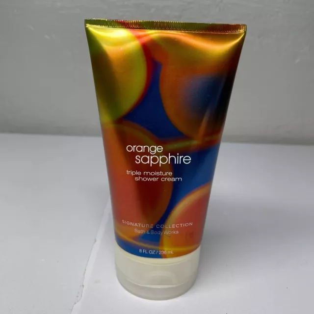 Crema de ducha de zafiro naranja Bath & Body Works 8 oz firma descontinuada