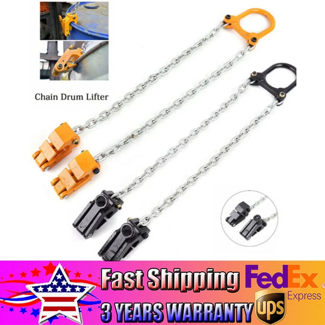 2000LBS CHAIN DRUM Lifter Drum Barrel Lifting Chain Assembly Clamp