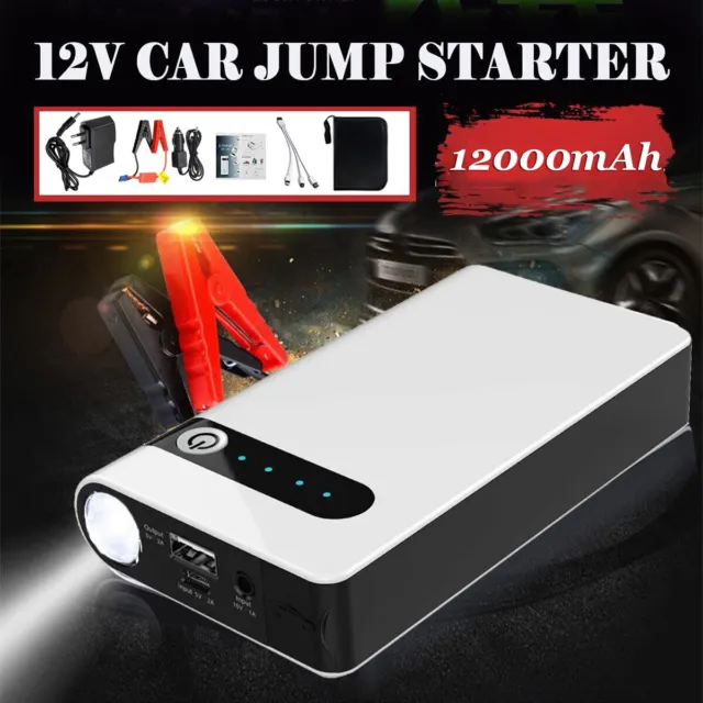 KUAX Auto Starthilfe Powerbank 12000mAh 600A Jump Starter Batterie  Ladegerät