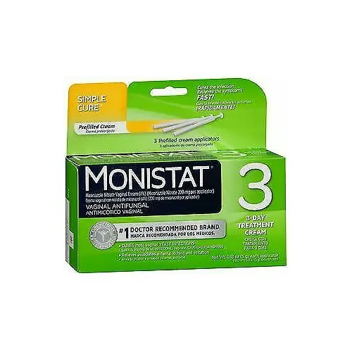 Tratamiento antifúngico vaginal Monistat inserto óvulo cura y alivio de la picazón paquete de 3 quilates de 2